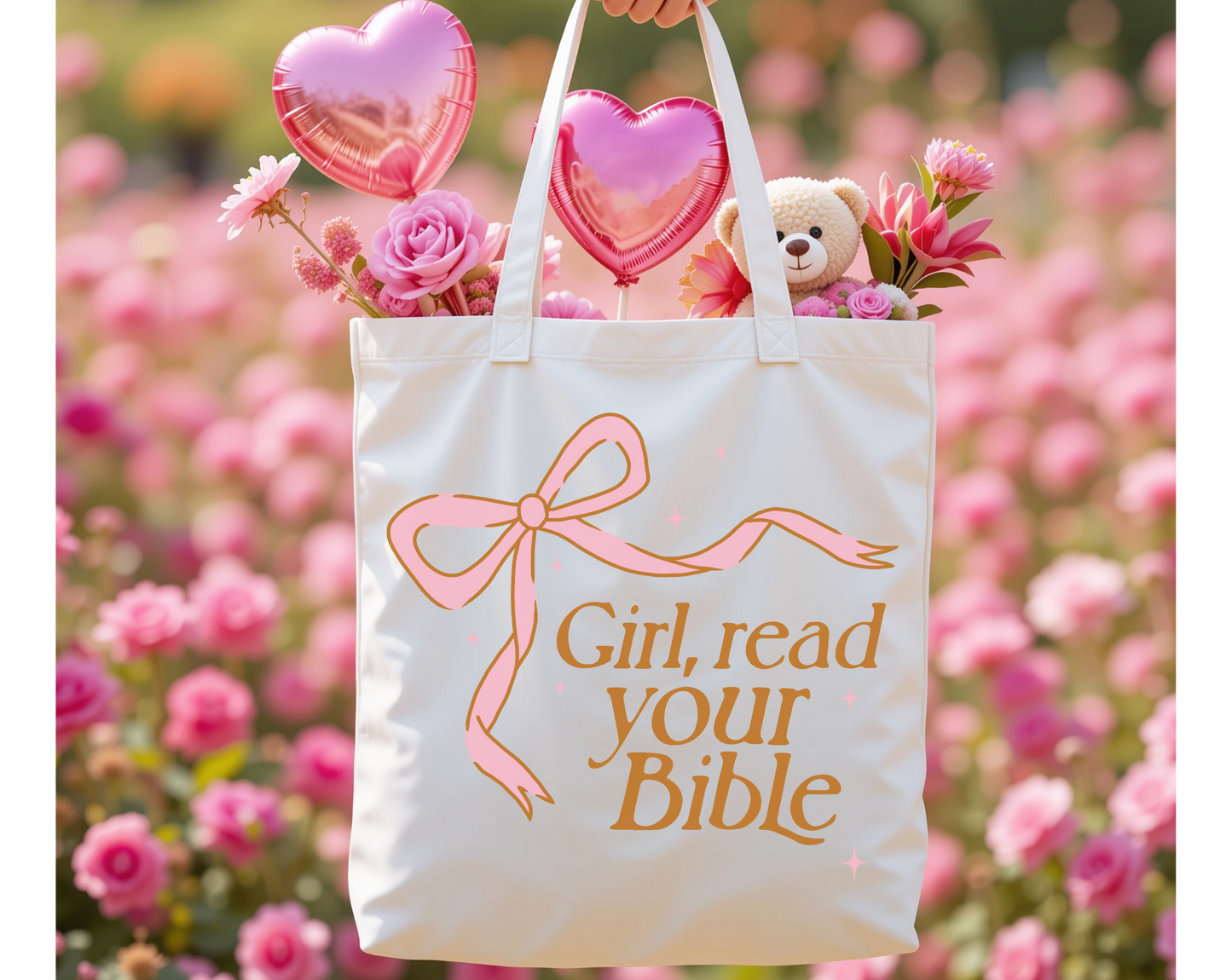 Girl Read Your Bible Tote Bag