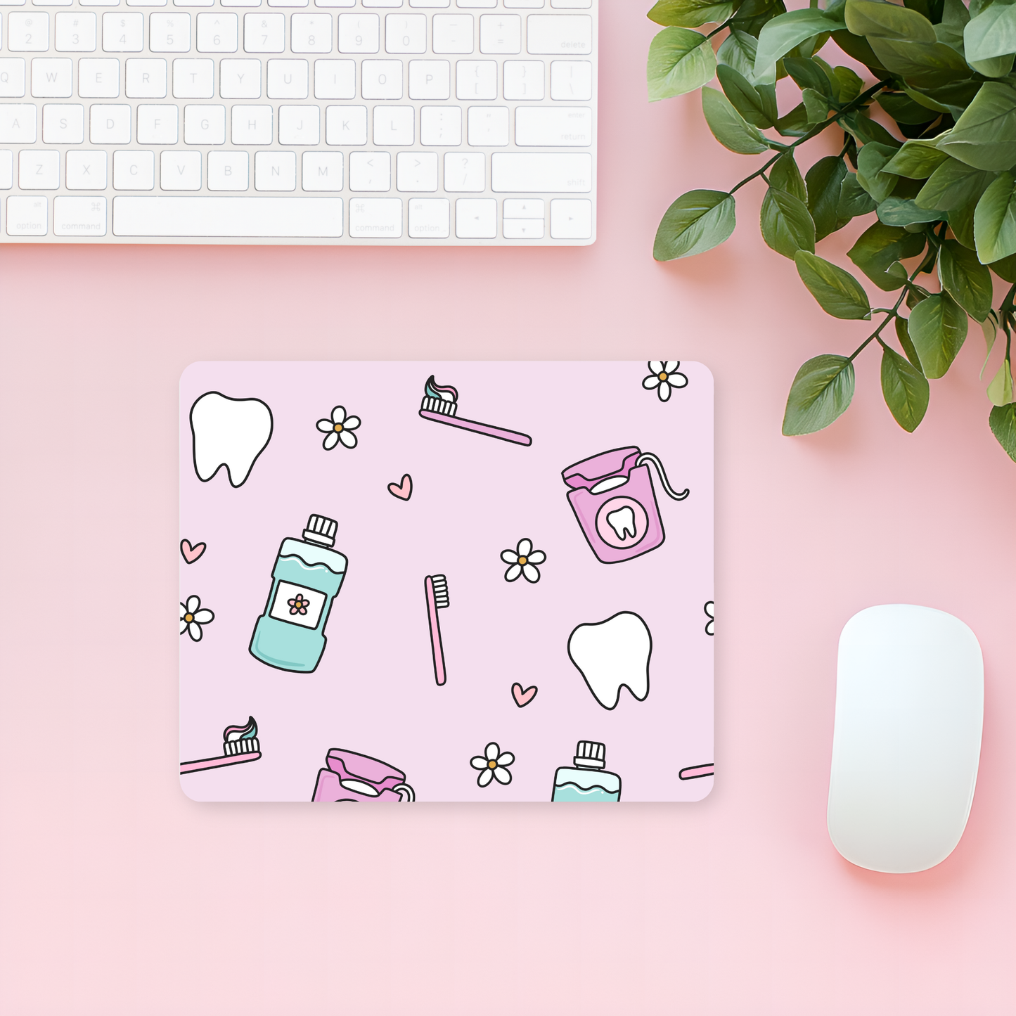 Cute Lavender Dental Mouse Pad