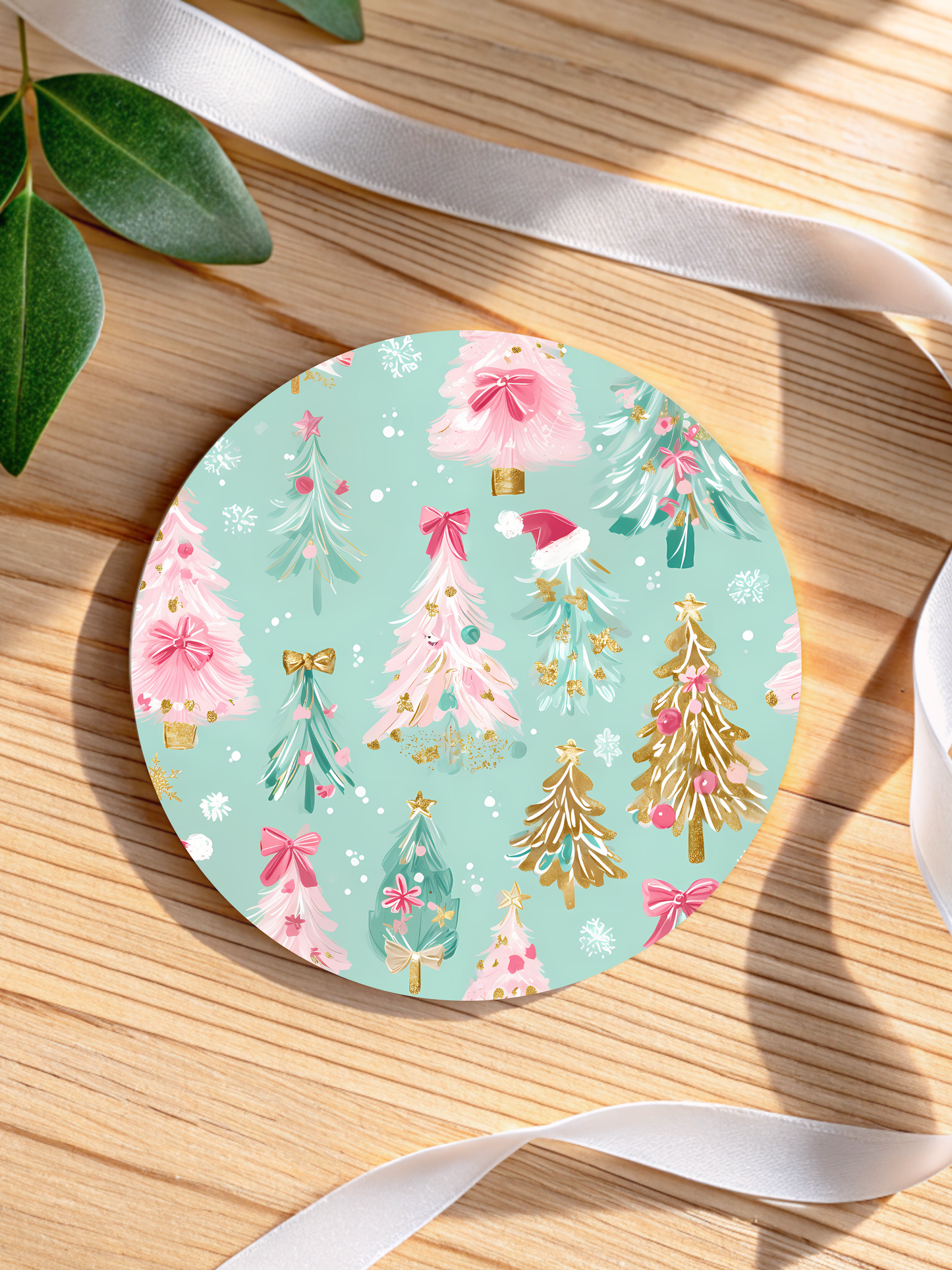 Pastel Christmas Coaster