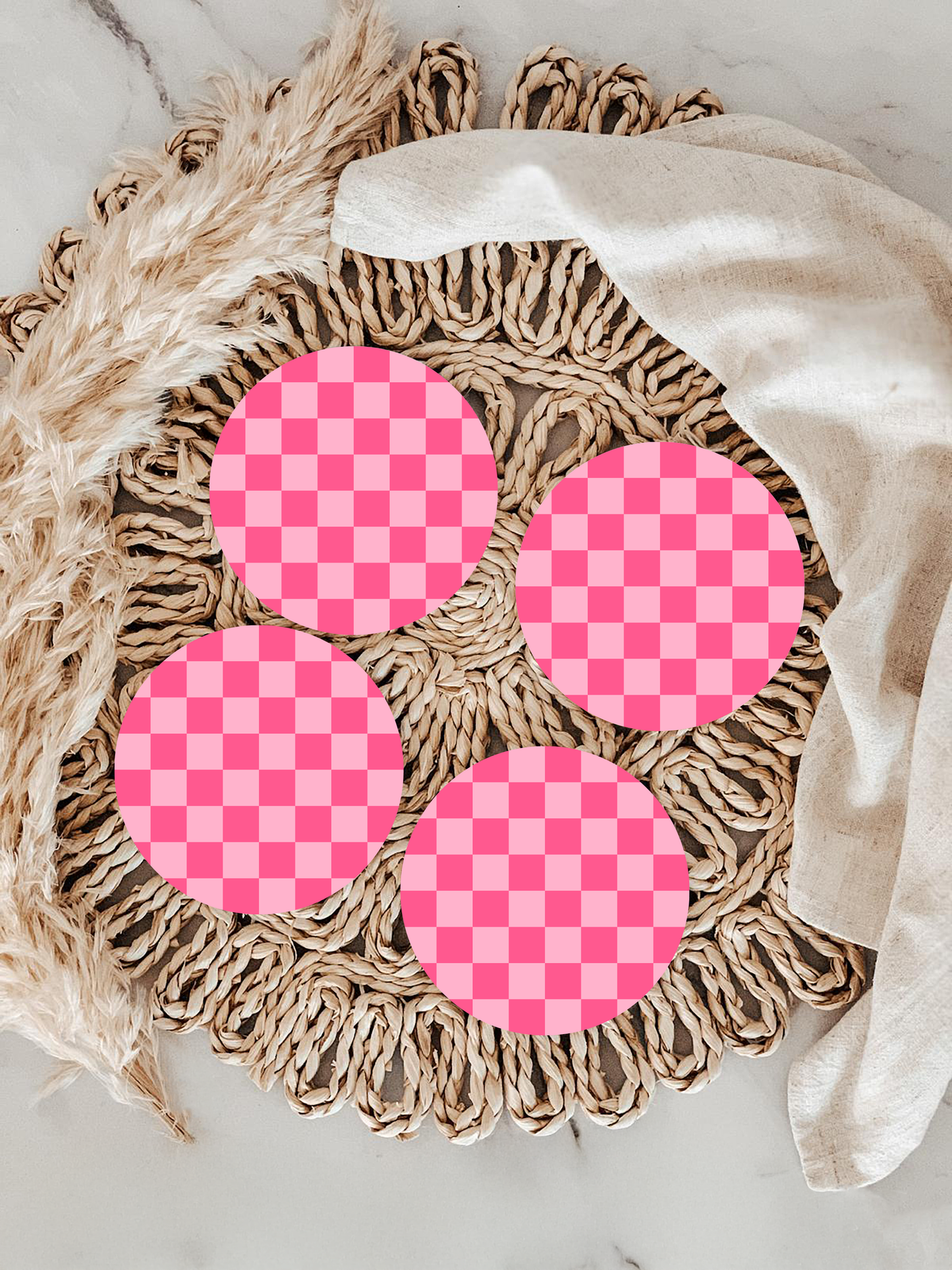 Retro Checkered Coaster