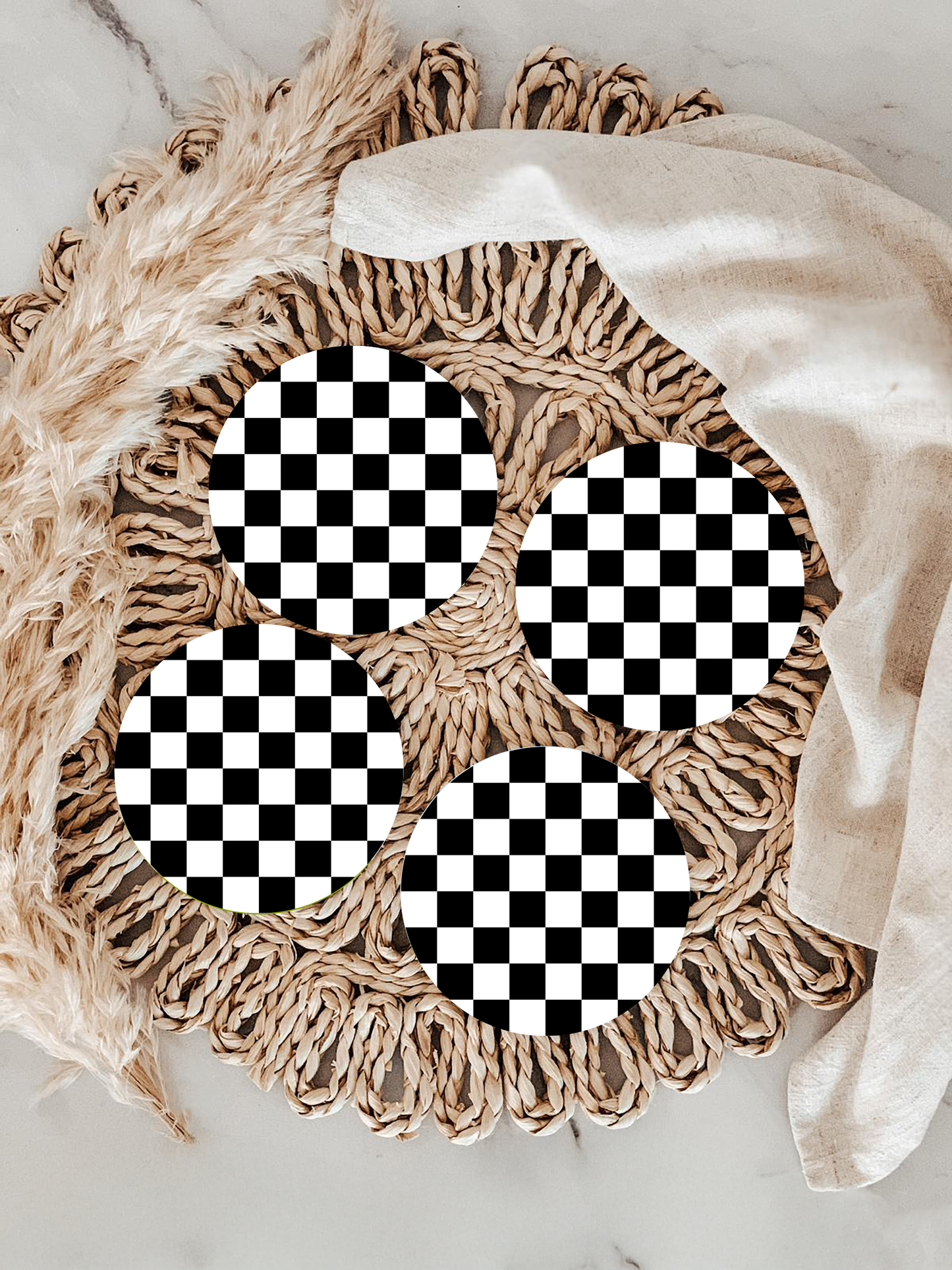 Retro Checkered Coaster