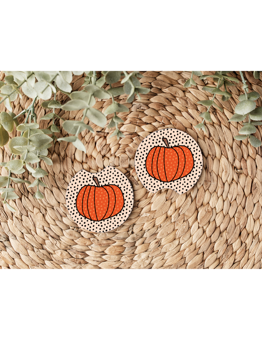 Cozy Pumpkin Car Coasters