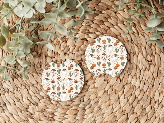 Cowboy Ghost Car Coasters