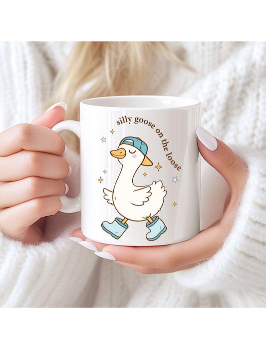 He's a Silly Goose on the Loose Mug 11 oz