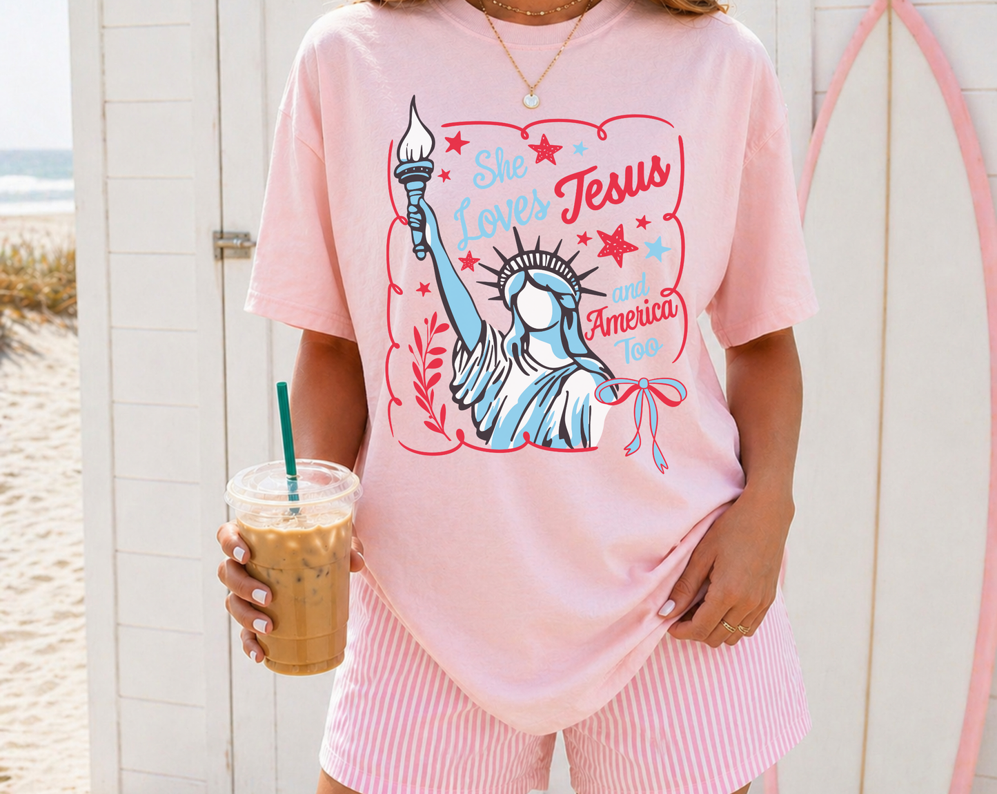 She Loves Jesus and America T-Shirt