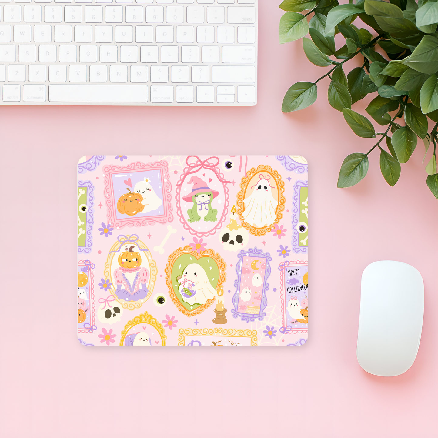 Ghostly Portrait Mouse Pad