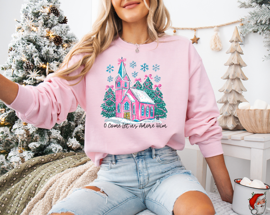 O Come Let Us Adore Him Sweater