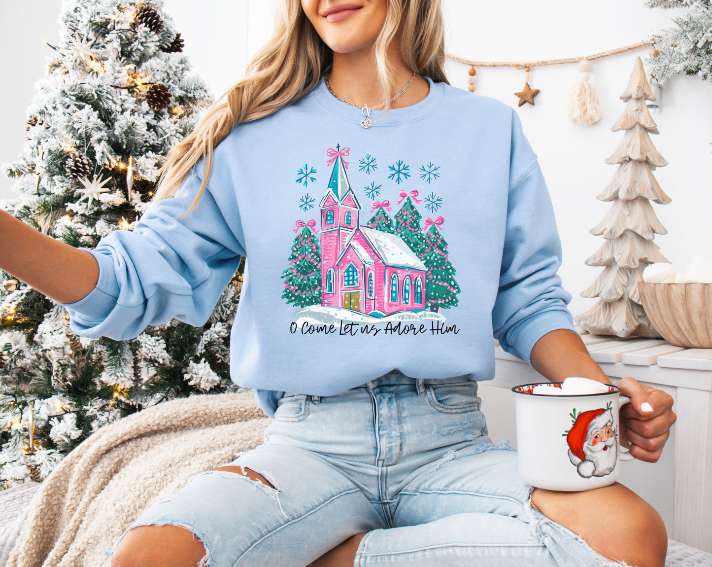 O Come Let Us Adore Him Sweater