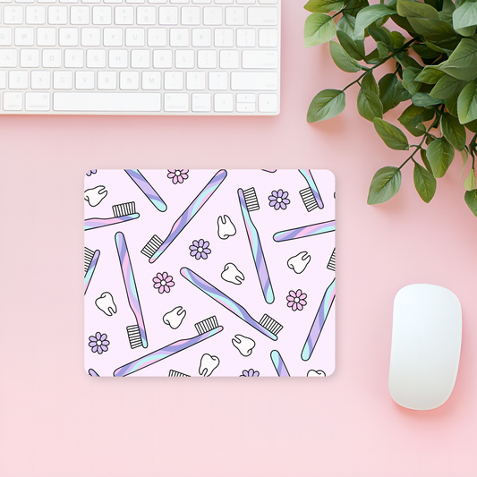 Lavender Groovy Dental Mouse Pad