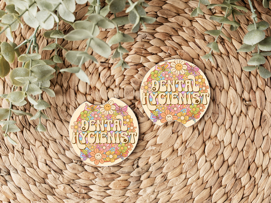 Groovy Dental Hygienist Car Coasters