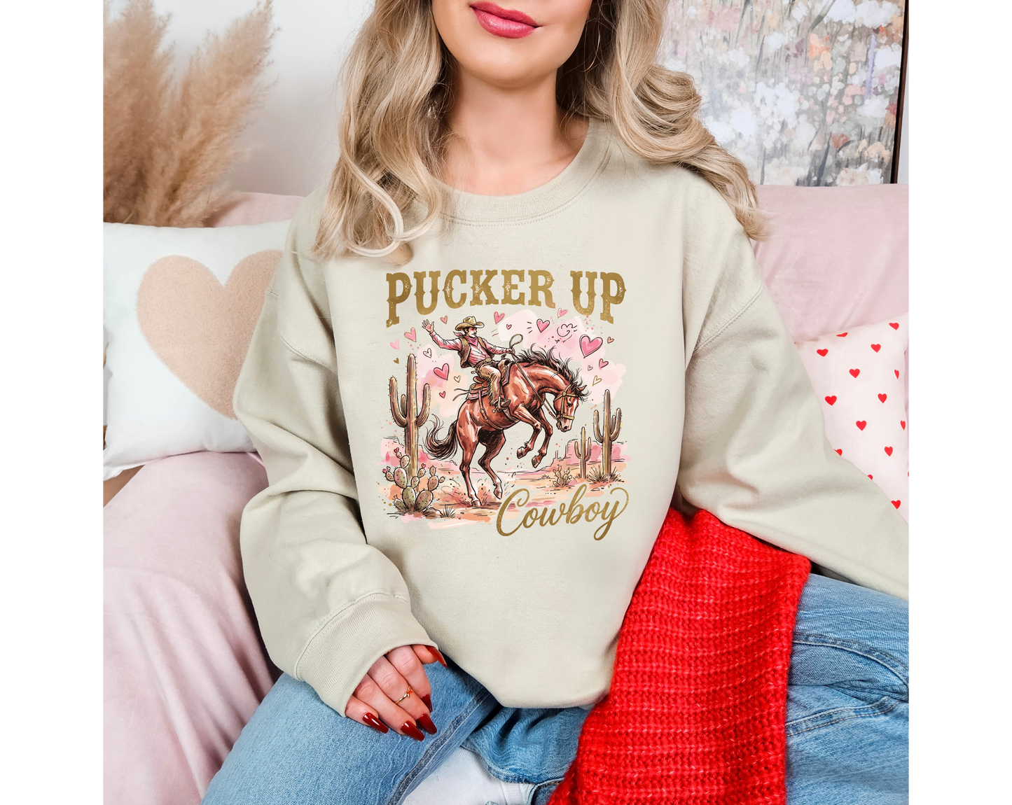 Pucker Up Cowboy Sweater