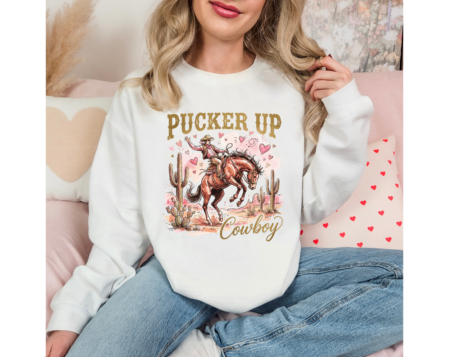 Pucker Up Cowboy Sweater