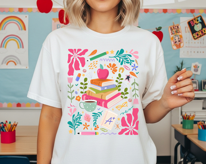 Boho Floral Teacher T-Shirt