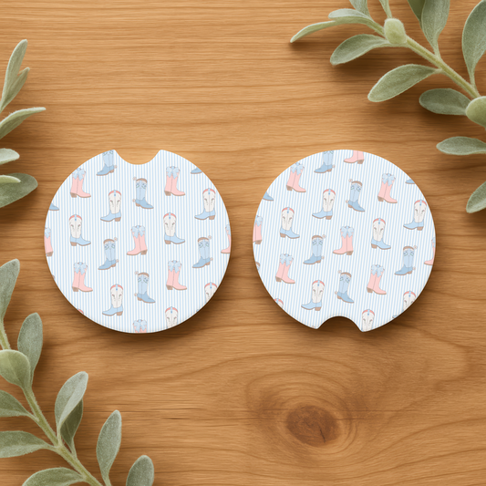 Coastal Cowgirl Car Coasters