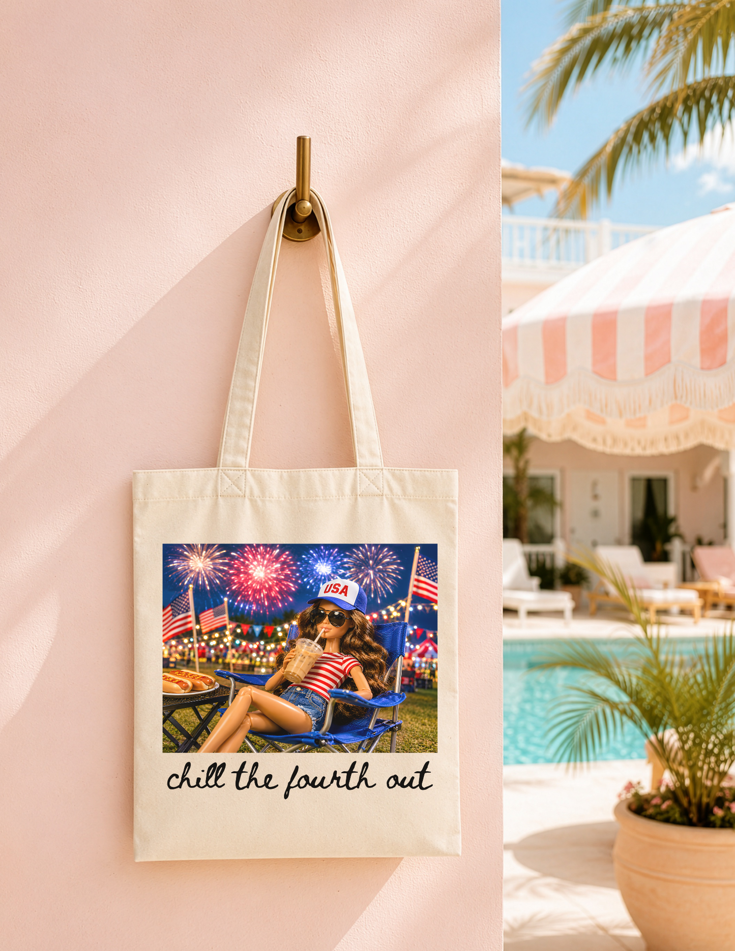 Brunette Chill the Fourth Out Tote Bag