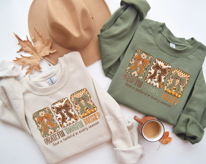 Grateful, Thankful, Blessed, Sweater