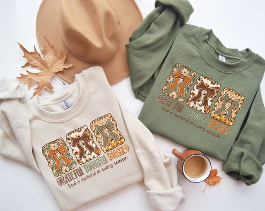 Grateful, Thankful, Blessed, Sweater