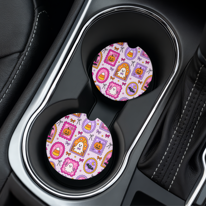 Halloween Stamp Car Coasters