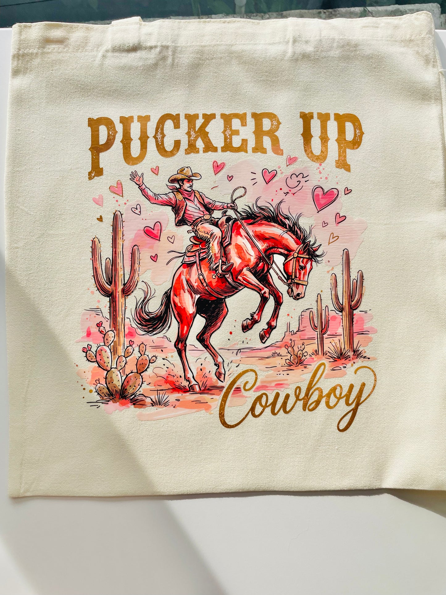Pucker Up Cowboy Tote Bag