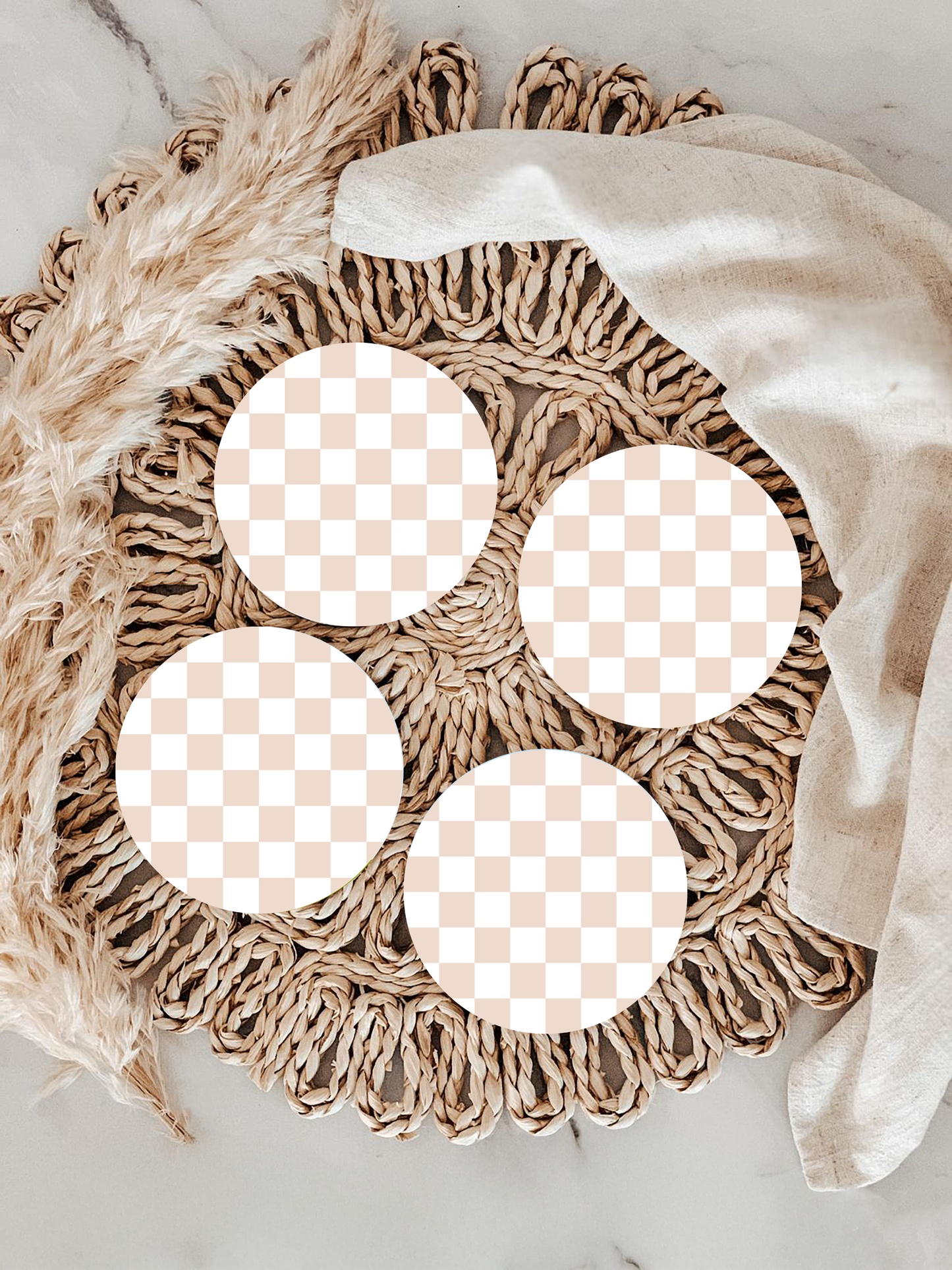 Retro Checkered Coaster