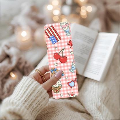 Patriotic Teddy Bear Metal Bookmark
